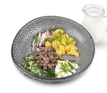 Окрошка с говядиной