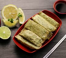 Дамплинги с морепродуктами жареные