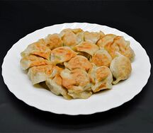 №583  Жареные пельмени с квашеной капустой и свининой