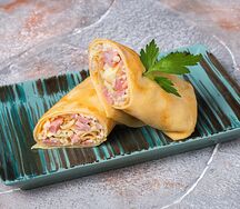 Блинчики с ветчиной и сыром