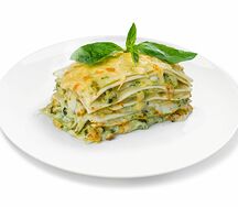 Лазанья с курицей и шпинатом