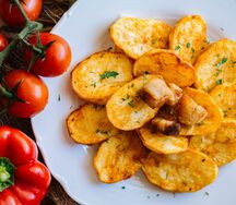Шашлык из картофеля с салом