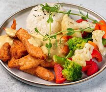 Фиш-карри с овощами на пару