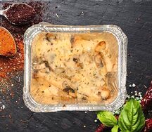 Картофель с цыпленком и шампиньонами