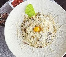 Феттуччине с телятиной и грибами