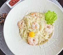 Феттуччине с креветками