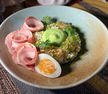 Оливье с копчёным окороком