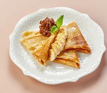 Блины с бананом и шоколадом