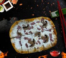 Сырные палочки с ветчиной и грибами