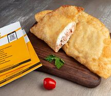 Чебурек с красной рыбой