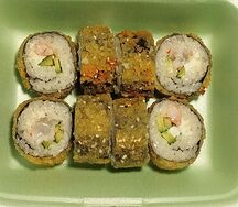 Суши -Лосось, темпура