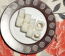 Лава с лососем и дайконом 