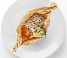 Рыбное филе на пару с овощами