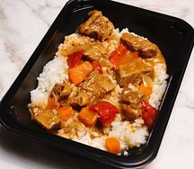 Тушеная говядина с рисом