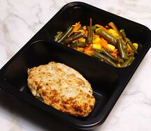 Куриные оладьи со стручковой фасолью