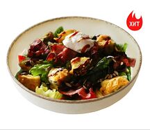 Салат с баклажаном и беконом 