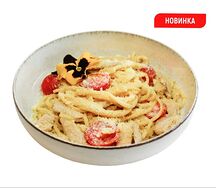 Паста с индейкой и томатами