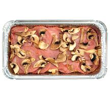 Картофель фри из печи с ветчиной и грибами