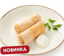 Гречневые блинчики с курицей и грибами