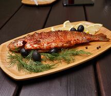 Форель радужная на мангале