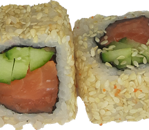 Сложный ролл с лососем и огурцом 8 шт