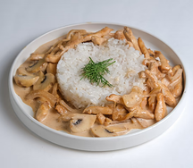 Фрикасе с курицей с гарниром