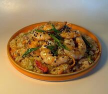 Вок Тигровая креветка с жареным рисом