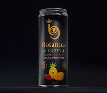 Лимонад Botanica натуральный без сахара с добавлением гуараны с соком малины, ананаса и манго