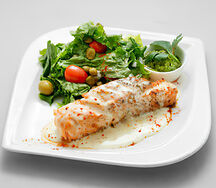 Семга на подушке в сливочном соусе