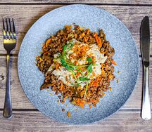 Гречка по-купечески с бефстроганов