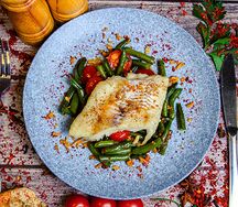 Филе трески со стручковой фасолью