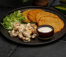 Драники с куриным филе