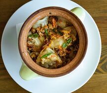 Пельмени сибирские в горшочке