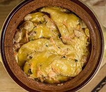 Вареники Радуга сытная в горшке