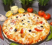Пицца с морепродуктами