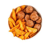 Бокс с картошкой и фрикадельками