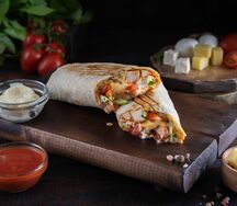 Шаурма Сырная со свининой