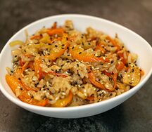 Гохан с лососем