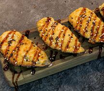 Запечённые мидии в сливочно-чесночным соусе