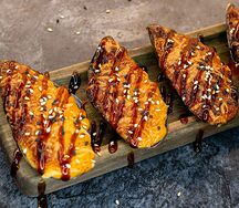 Запечённые мидии в спайси соусе