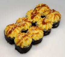 Запеченный ролл с креветкой