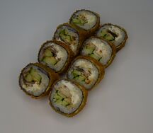 Горячий ролл с угрем