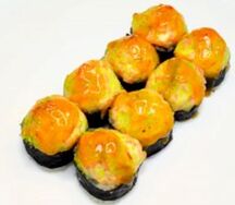 Запеченный ролл с угрем Де люкс