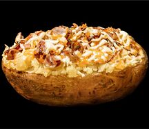 Печёная картошка с беконом