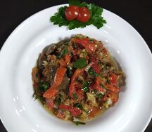 Салат из овощей на мангале