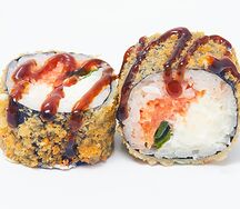Жареный с лососем