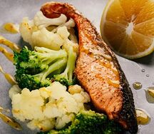 Форель с овощами 