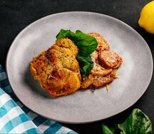 Судак в сухарях с картофельным гратеном