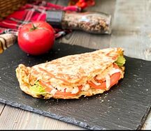Картофельный драник с цыпленком 