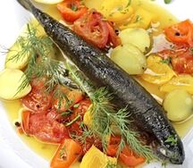 Форель томлёная с овощами